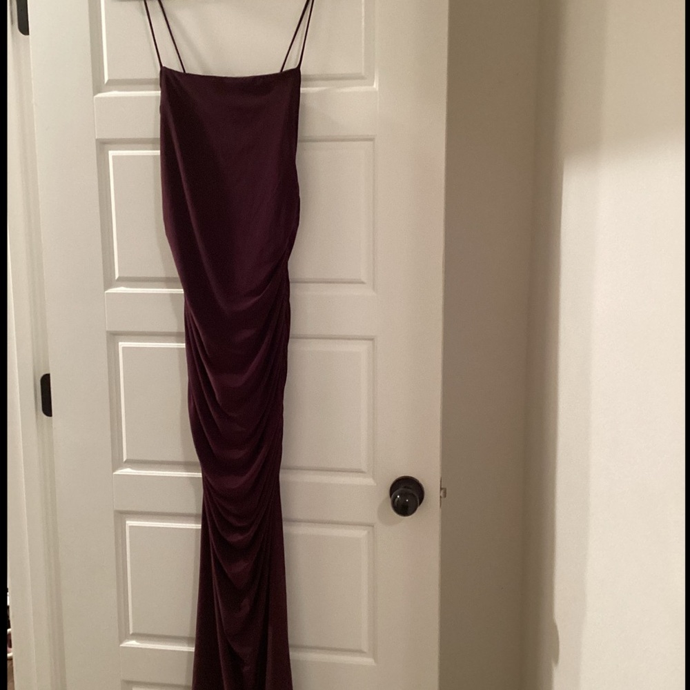 Windsor Deep Wine Backless Gown